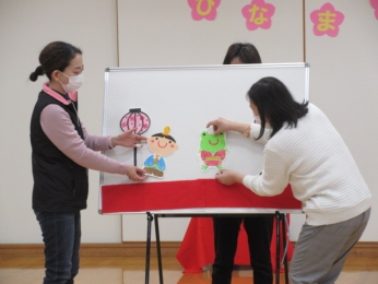 パネルシアター　おひなさまはだあれ。