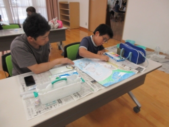 家族で柏原渓谷へ川遊び。